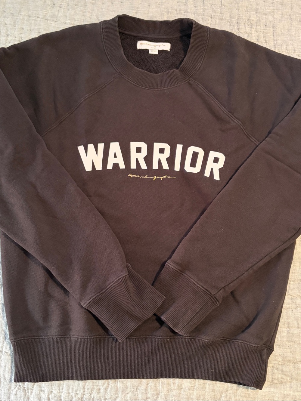 Spiritual Gangster Black "WARRIOR" Crewneck Sweatshirt